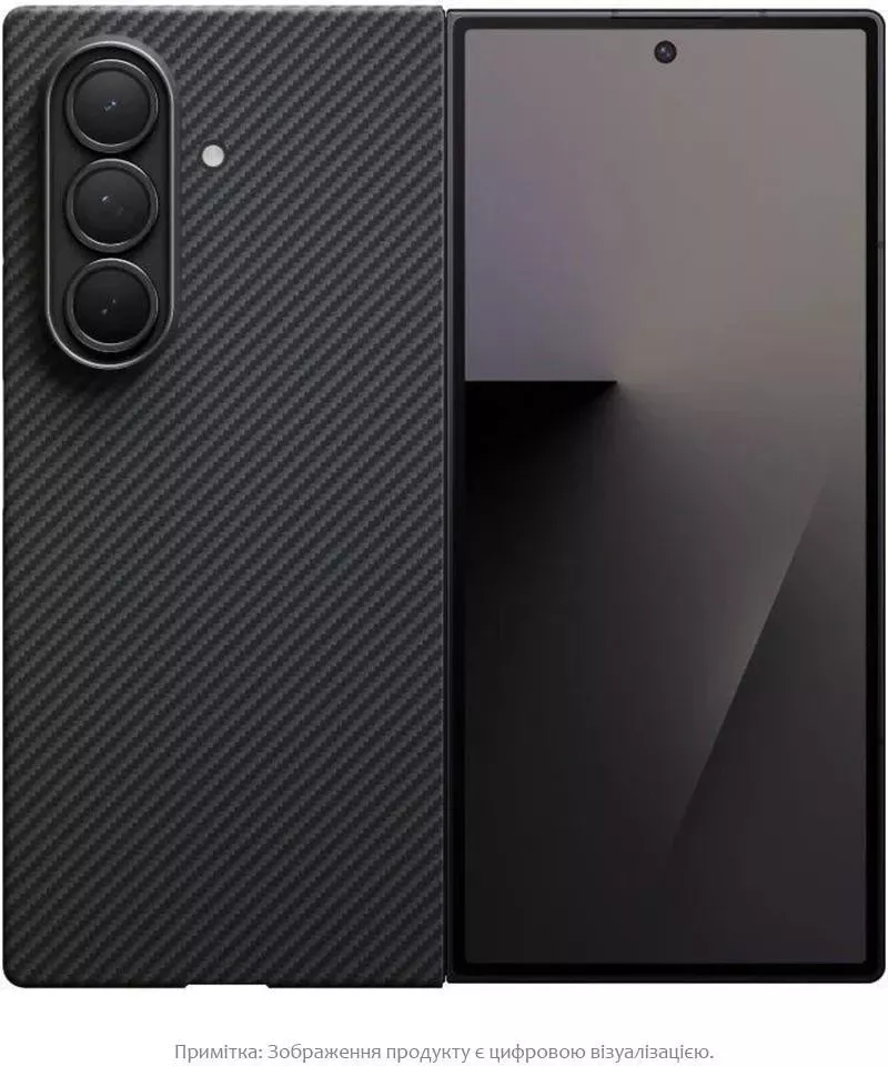 Чохол для смартфона Pitaka Ultra-Slim Case для Samsung Galaxy Z Fold 7 600D Чорний/Сірий [Twill] (FBFOLD7)