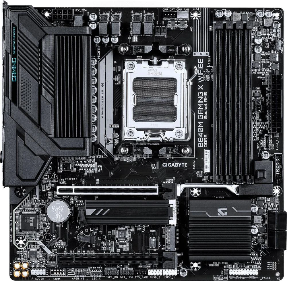Материнська плата Материнська плата GIGABYTE B840M GAMING X WIFI6E (UA)