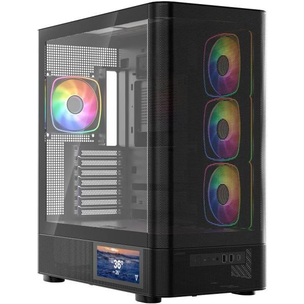 Корпус Modecom VOLCANO AQ400 ARGB MIDI BLACK (MC-A-AQ400-4FA-B) (UA)