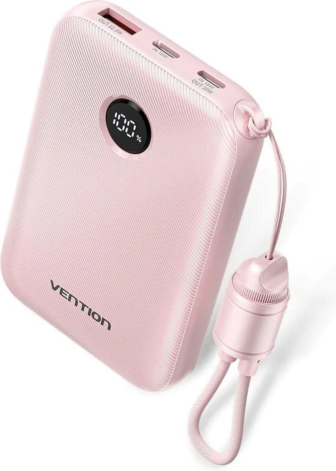 Мобільна батарея Vention 10000mAh 22.5W Pink (FKAP0-C) (UA)