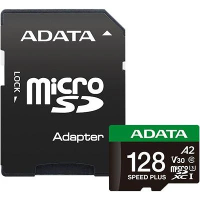 Карта пам'яті ADATA 128 GB microSDXC Speed Plus (UD128GUI3V30A2SP-RA1) (UA)