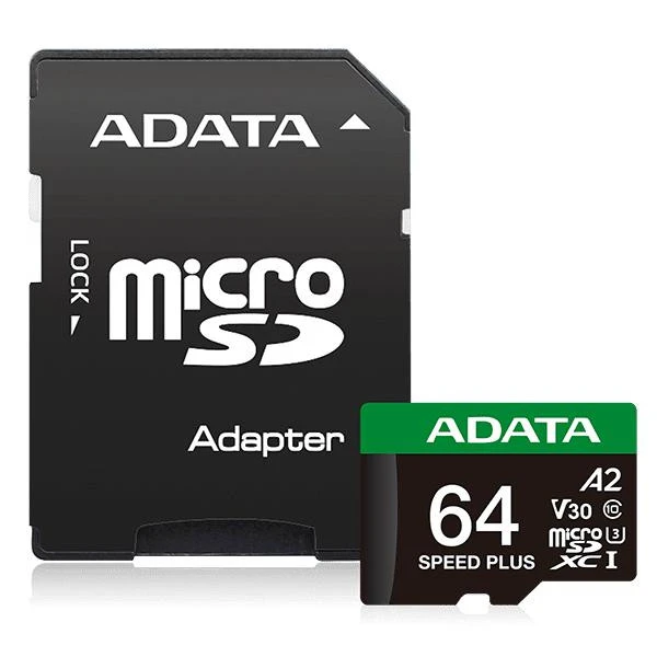 Карта памяти ADATA 64 GB microSDXC Speed Plus (UD64GUI3V30A2SP-RA1) (UA)