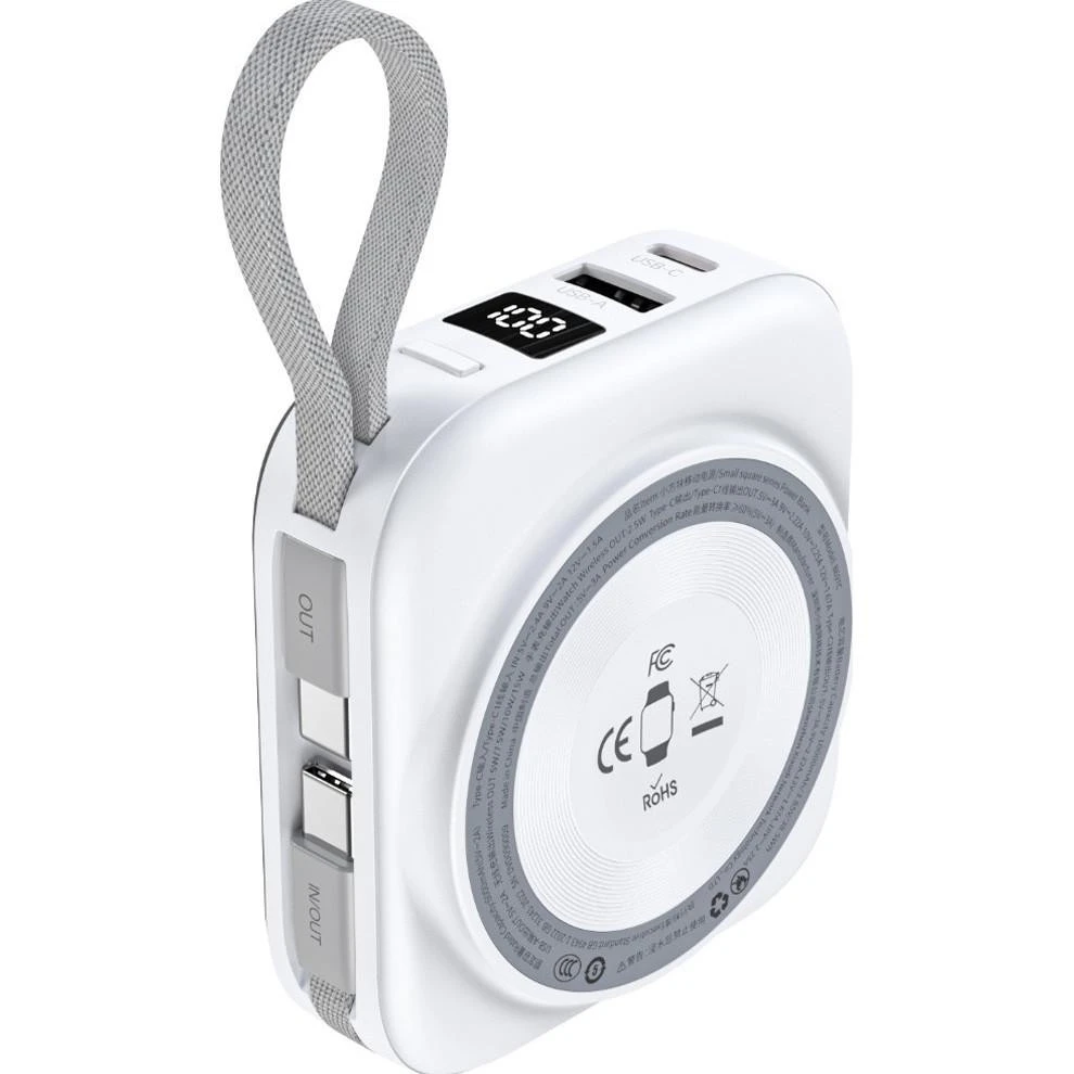 Мобильная батарея Choetech 10000mAh White Silver (B697C-WHSL) (UA)
