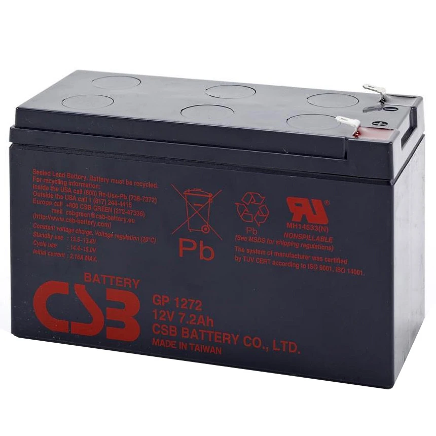 Акумуляторна батарея CSB Battery GP1272F2(8.0А) (UA)