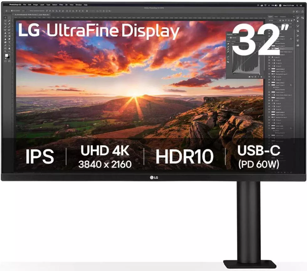 Монитор LG 32 UHD 4K Ergo IPS Monitor USB-C Black (32UN880K-B) (UA)