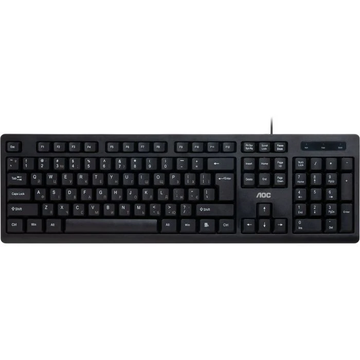 Клавіатура AOC KB100B USB UA Black (KB100B/97) (UA)