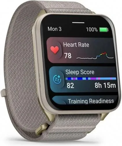 Garmin Venu X1 Soft Gold Titanium and French Grey Nylon (010-02980-33/08)