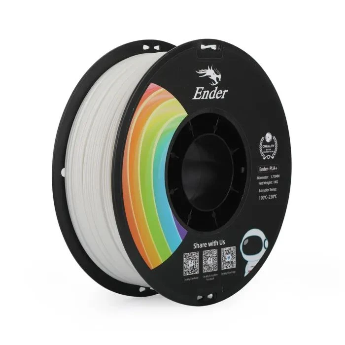 Пластик для 3D-принтера Creality PLA+ 1кг, 1.75мм, білий (3301010305) (UA)