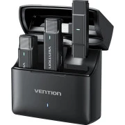 Микрофонная радиосистема Vention USB-C 2-Pack Wireless Lavalier with Charging Case (NCAB0) (UA)