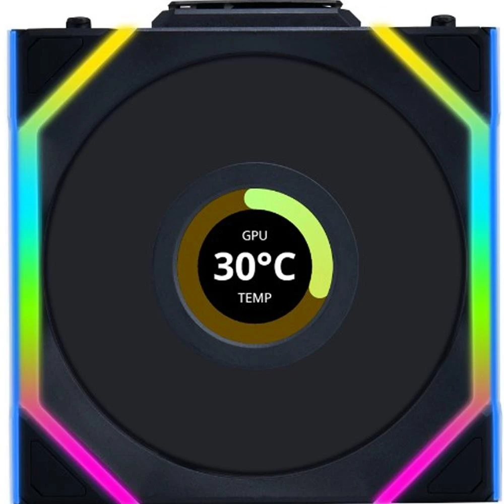 Вентилятор Lian Li Uni Fan SL120 Wireless LCD Black (G99.12SLLCD1W1B.00) (UA)