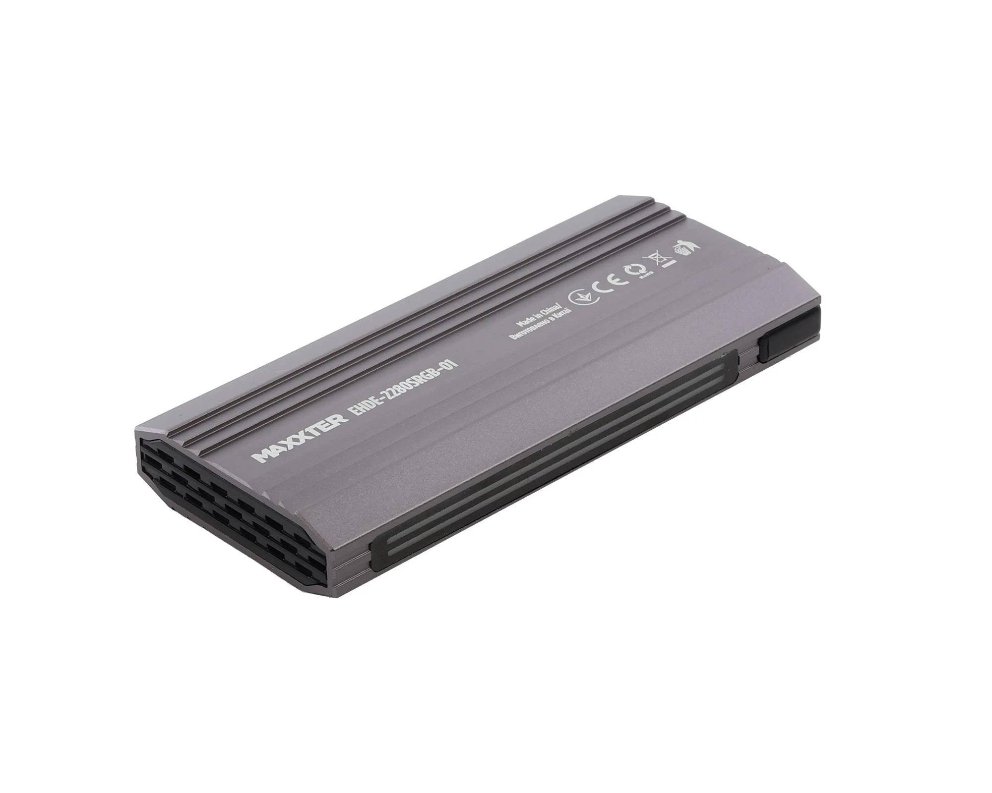 Внешний карман Maxxter M.2 NVMe PCIe (EHDE-2280SRGB-01) (UA)