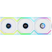 Вентилятор Lian Li Uni Fan SL Wireless LCD 120 з контролером White 3-Pack (G99.12SLLCD1W3W.00) (UA)