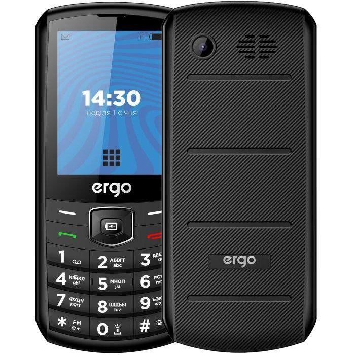 Телефон ERGO E285 Black (UA)