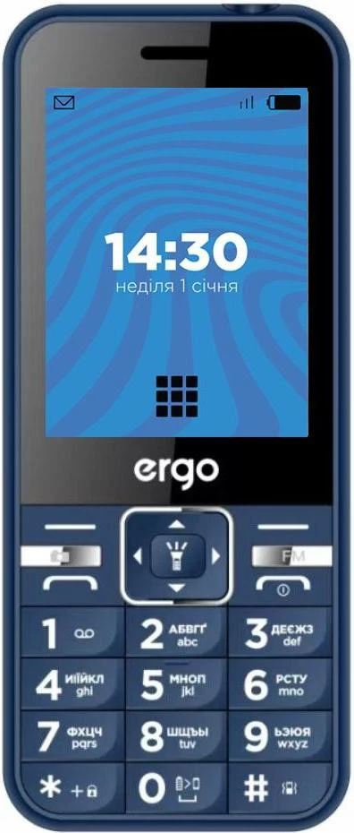 Телефон ERGO E281 Dual Sim Blue (UA)