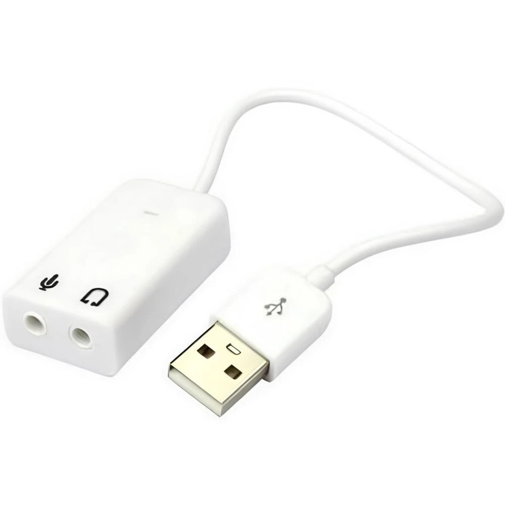 Звуковая карта KINGDA USB Virtual 7.1 Channel C-Media White (B00812) (UA)