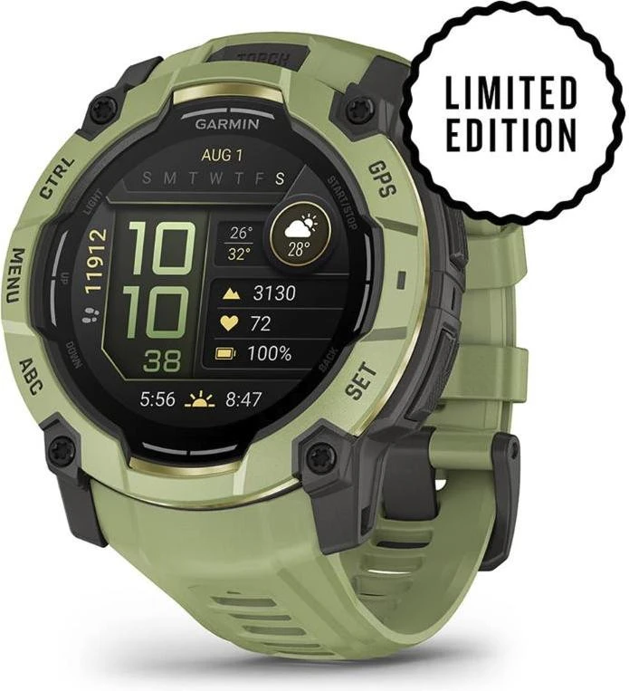 Смарт-часы Garmin Instinct 3 50mm AMOLED Green with Fern Green Band (010-03020-02)