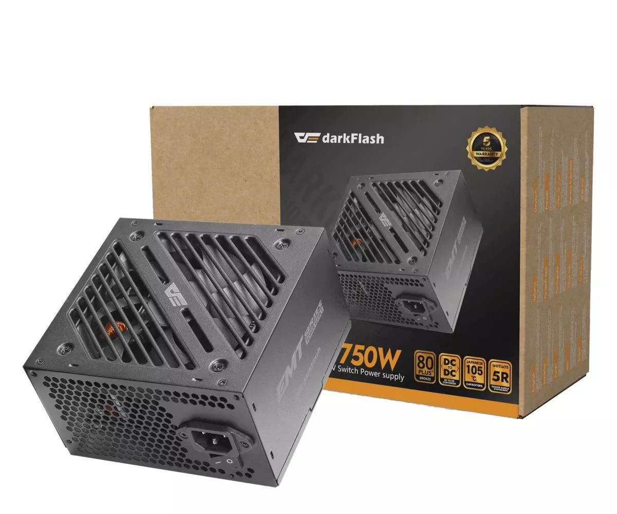 Блок питания DarkFlash EMT750 750W 80 Plus Bronze (EMT750 Black) EU