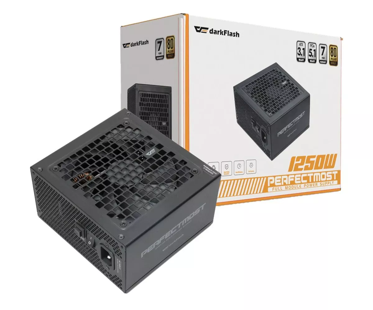 Блок питания DarkFlash PMT1250 1250W 80 Plus Gold (PMT1250 Black) EU