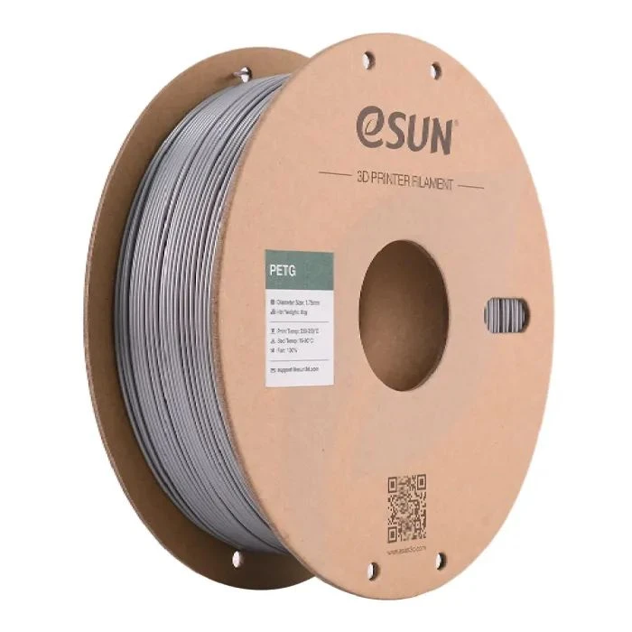 Пластик для 3D-принтера eSUN PETG 1,75mm 1kg SOLID SILVER (PETG-P175SS1) (UA)