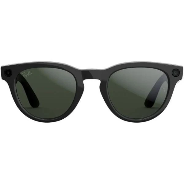 Ray-Ban Meta Headliner Gen2 HighBridge Fit Shiny Black/Clear-Graphite Green Transitions (RW4013 601/1M 50-23)