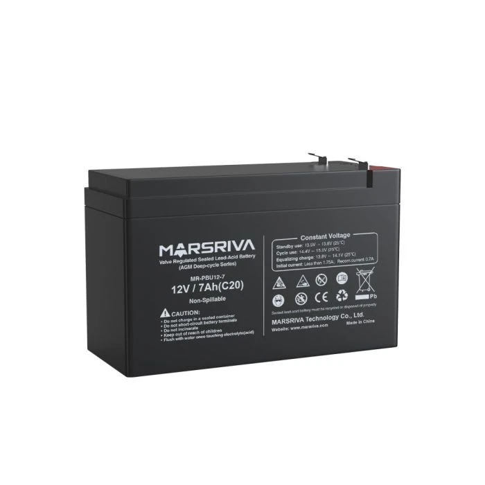 Акумуляторна батарея Marsriva 12V 7Ah (MR-PBU12-7) (UA)