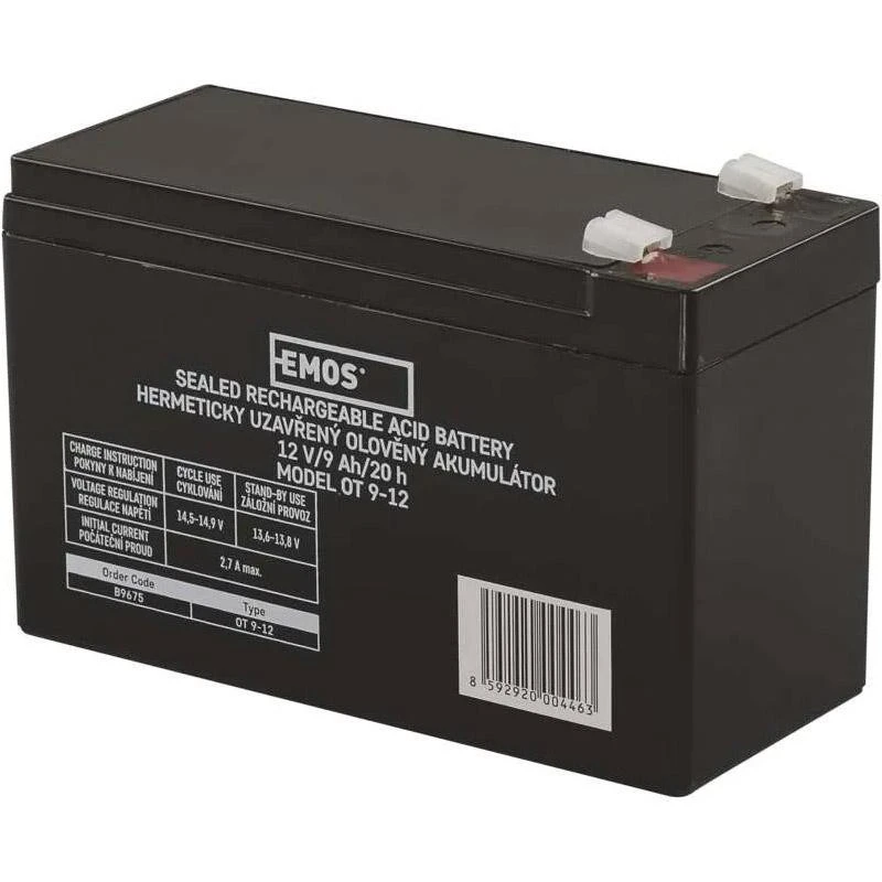 Акумуляторна батарея EMOS B9675 12V 9AH FAST.6.3 MM AGM (UA)