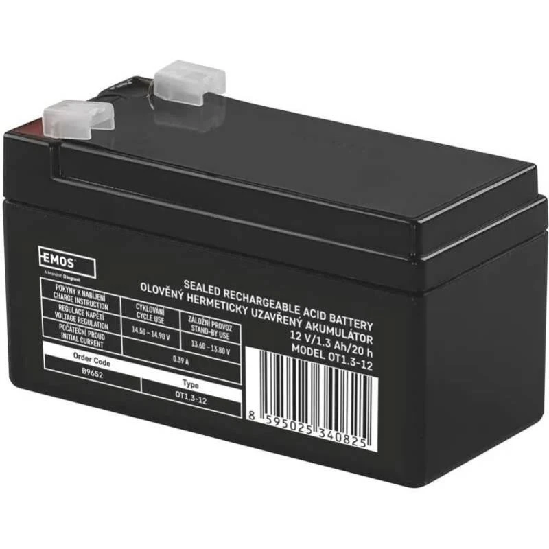 Акумуляторна батарея EMOS B9652 (12V 1.3AH FAST.4.7 MM) (UA)