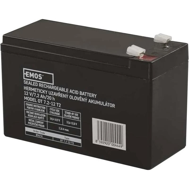 Аккумуляторная батарея EMOS B9674 (12V 7.2AH FAST.6.3 MM) (UA)