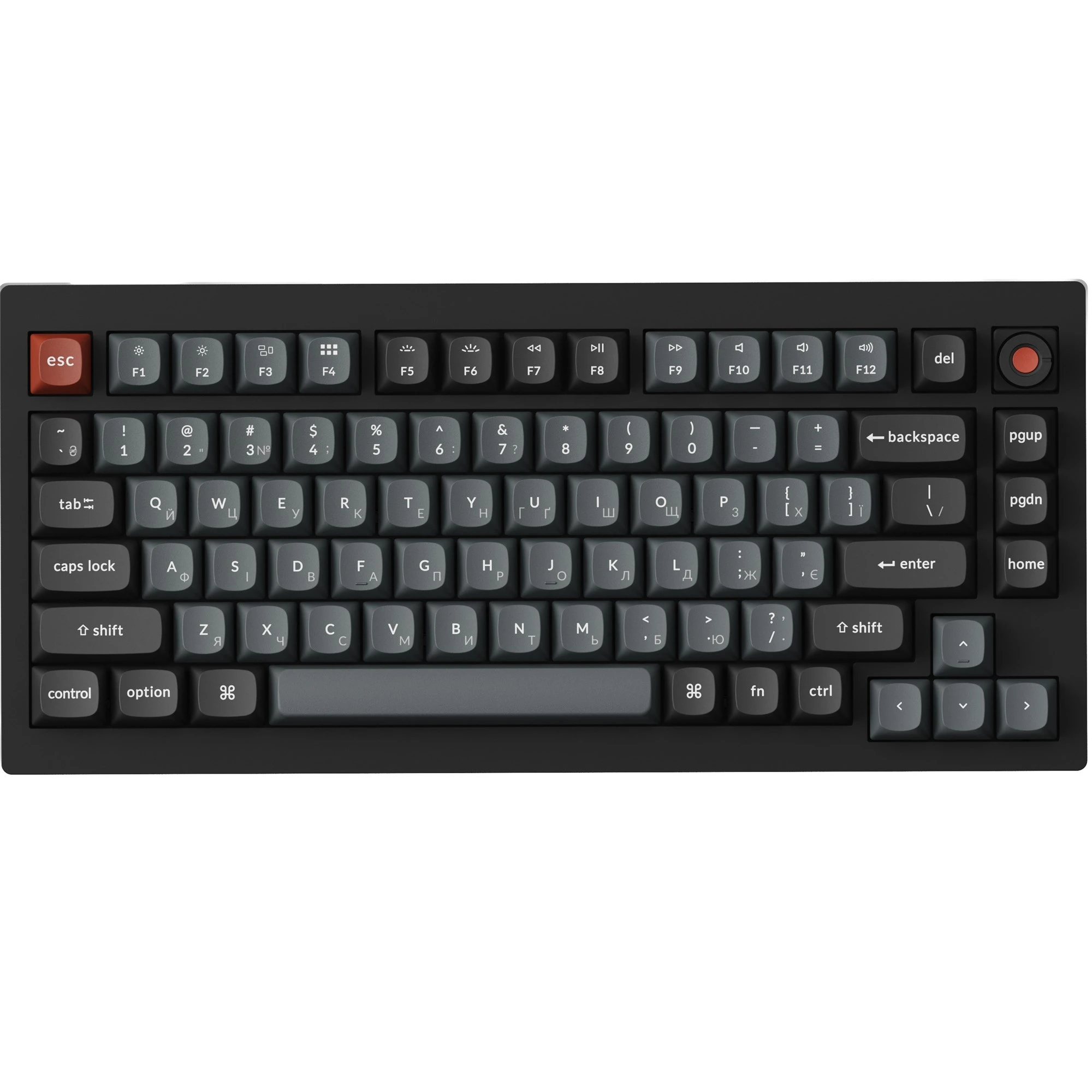 Клавиатура Keychron V1 8K Keychron Super Red Switch Black RGB (V1W-D1-UA) (UA)
