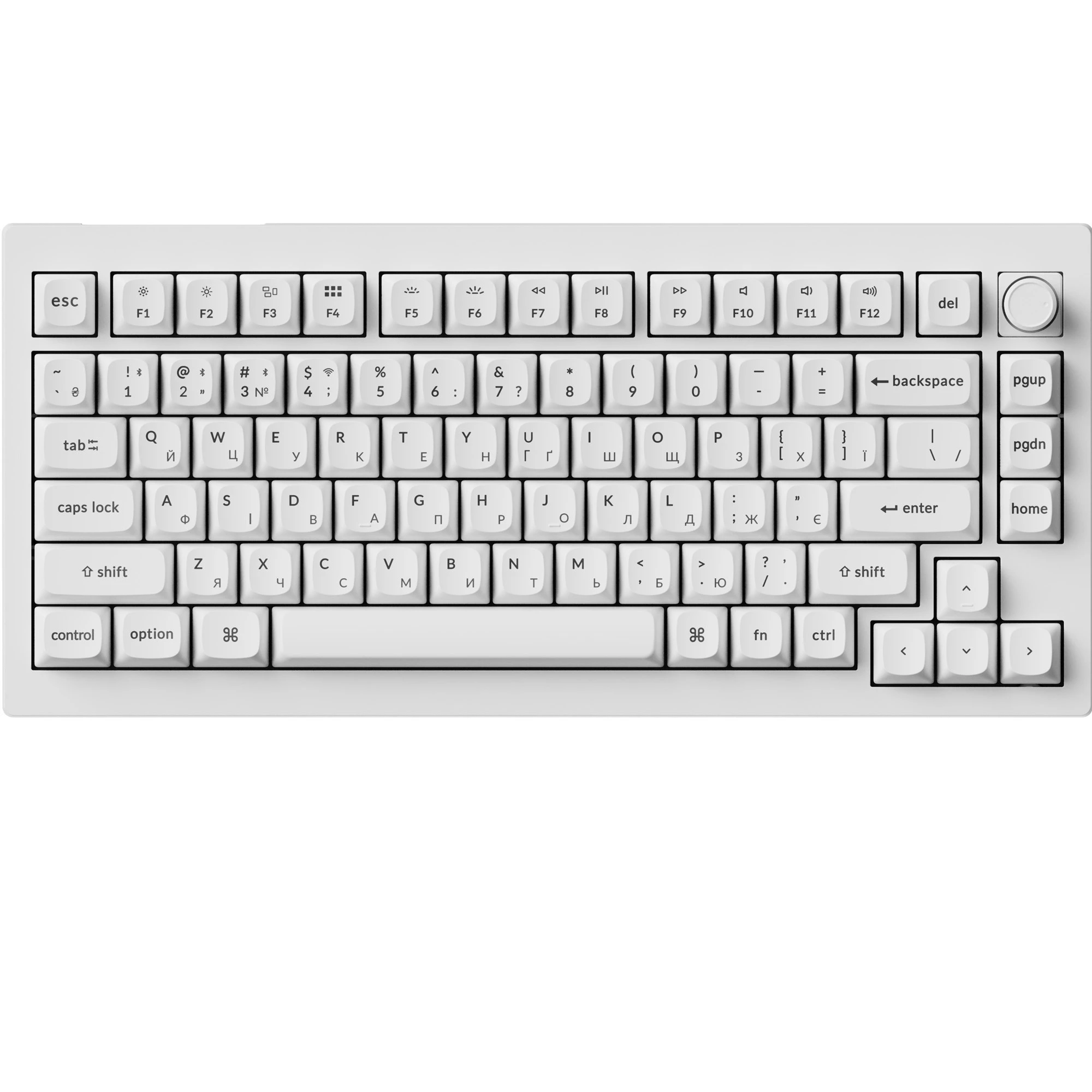 Клавіатура Keychron V1 Ultra Keychron Red Switch White RGB (V1U-F1-UA) (UA)