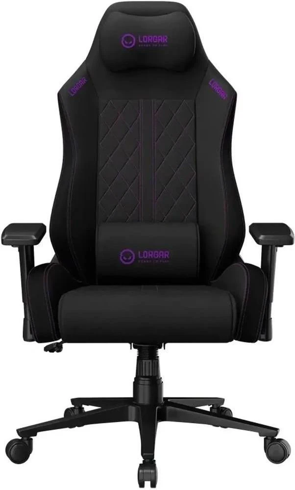 Ігрове крісло Lorgar CHA41 Premium Anti-Stain Fabric Black/Purple (LRG-CHA41-BK-PR) (UA)