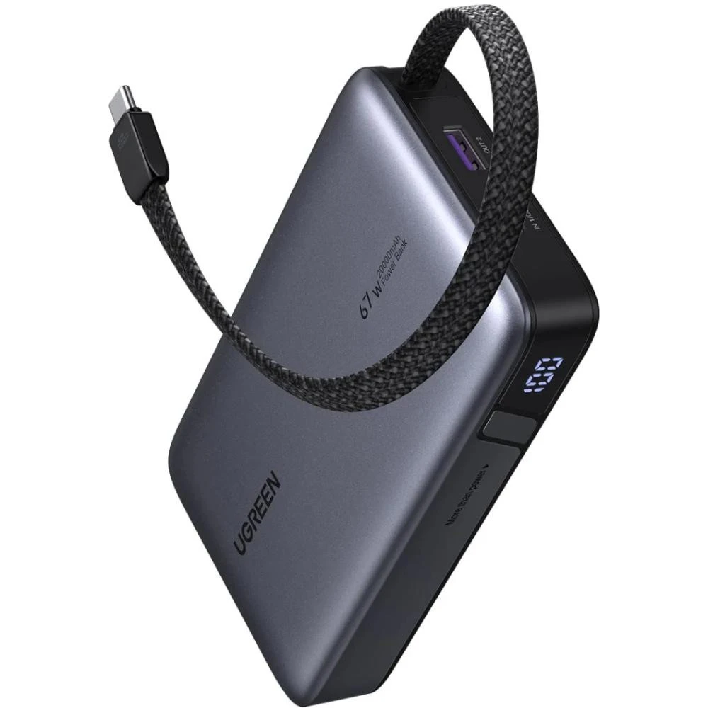 Мобільна батарея UGREEN PB550 20000mAh 67W Gray (55996B) (UA)
