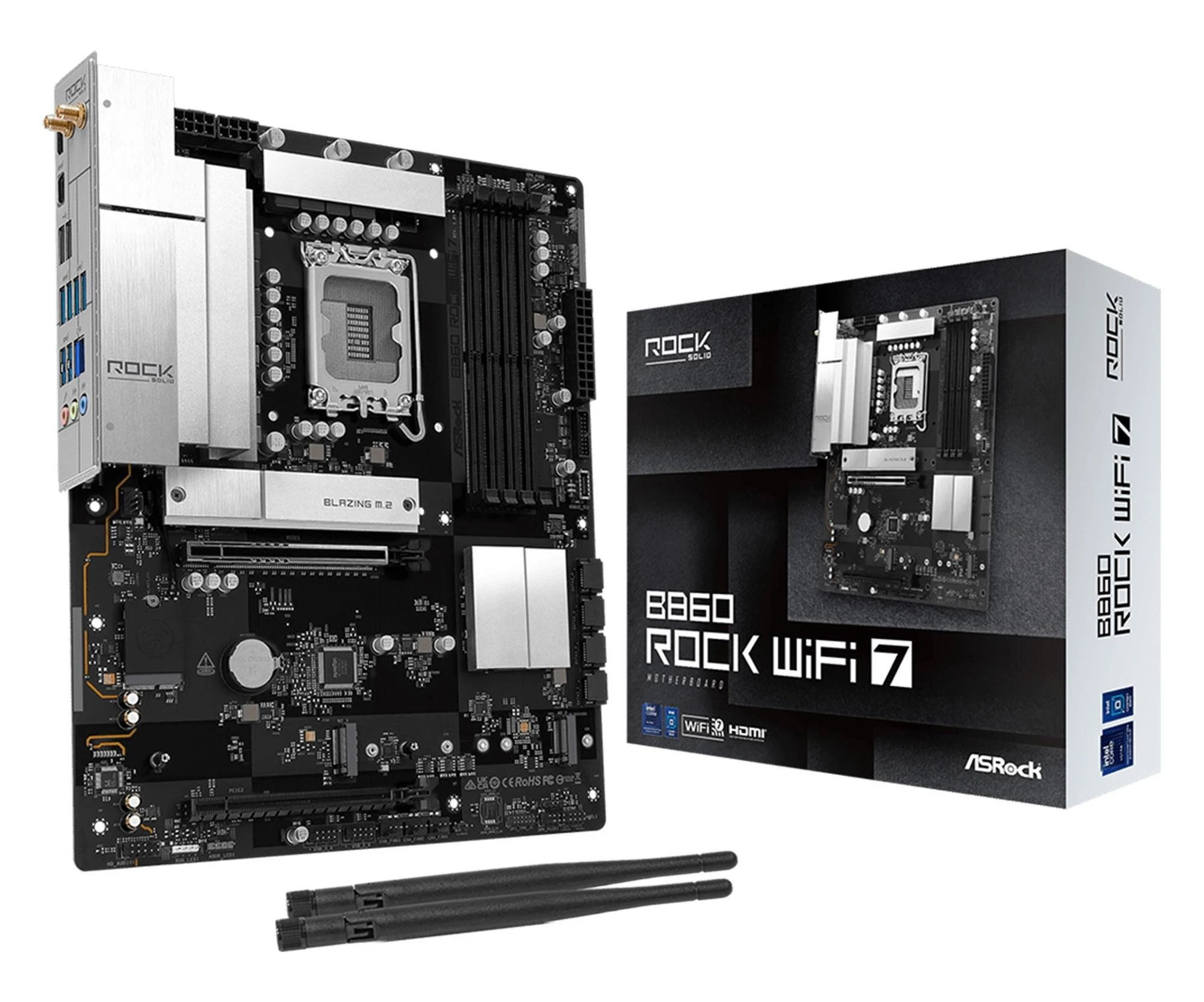 Материнская плата ASRock B860 ROCK WIFI 7 (90-MXBUA0-A0UAYZ) EU