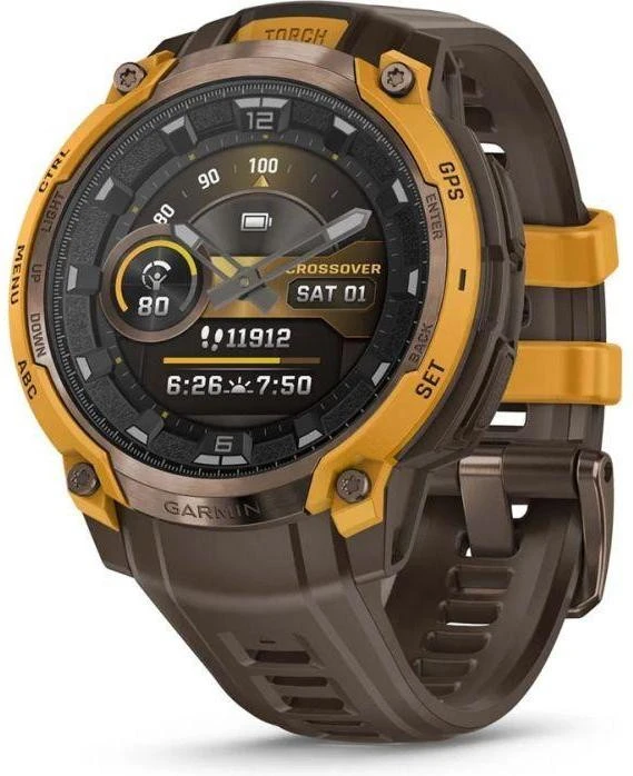 Смарт-часы Garmin Instinct Crossover AMOLED Bronze/Sunburst (010-03398-01)