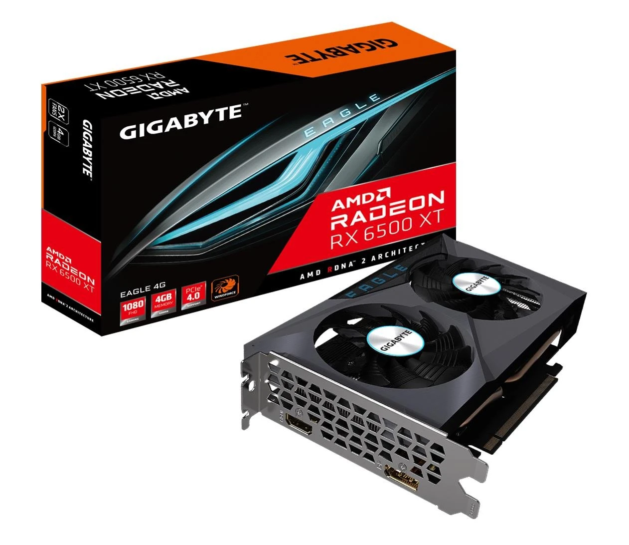 Відеокарта Gigabyte Radeon RX 6500 XT EAGLE 4GB GDDR6 (GV-R65XTEAGLE-4GD) EU