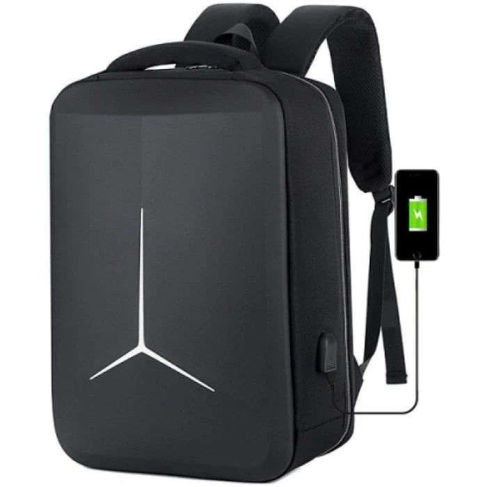 Рюкзак для ноутбука Voltronic 15.6, TT-2020-2B, Nylon, Polyester, Oxford, Black, USB (TT-2020-2B) (UA)