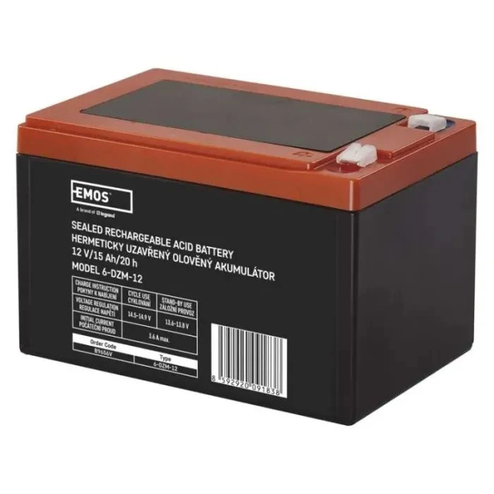 Аккумуляторная батарея EMOS 12V 15Ah (B9656V) (UA)
