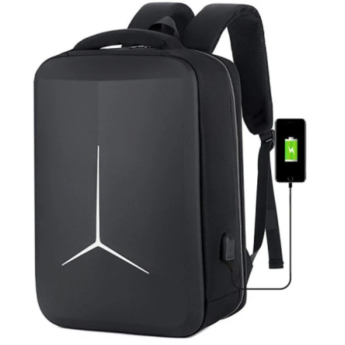Рюкзак для ноутбука Voltronic 15.6, TT-2020-2G, Nylon, Polyester, Oxford, Gray, USB (TT-2020-2G) (UA)