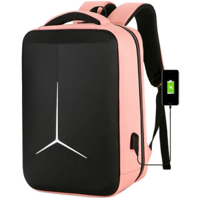 Рюкзак для ноутбука Voltronic 15.6, TT-2020-2P, Nylon, Polyester, Oxford, Pink, USB (TT-2020-2P) (UA)