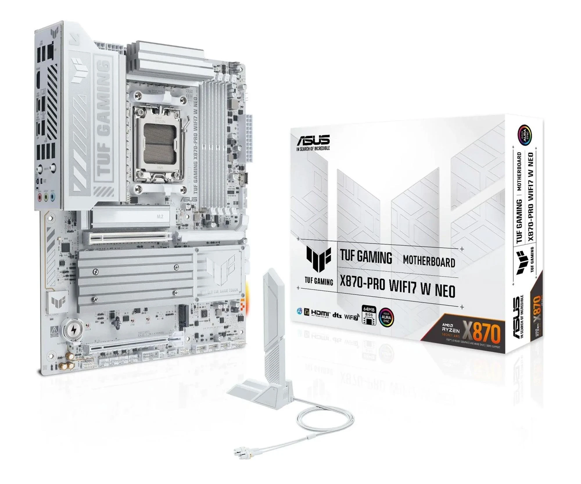 Материнська плата ASUS TUF GAMING X870-PRO WIFI7 W NEO (90MB1NY0-M0EAY0) EU