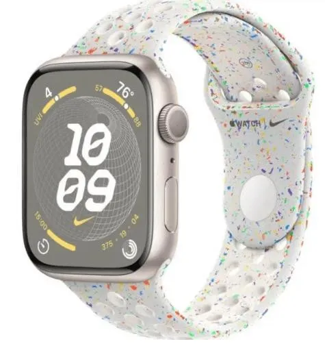 Годинники Apple Watch Series 9 GPS 45mm Starlight Alu. Case w. Pure Pl. Nike S. Band - M/L (MR9P3+MUV13)