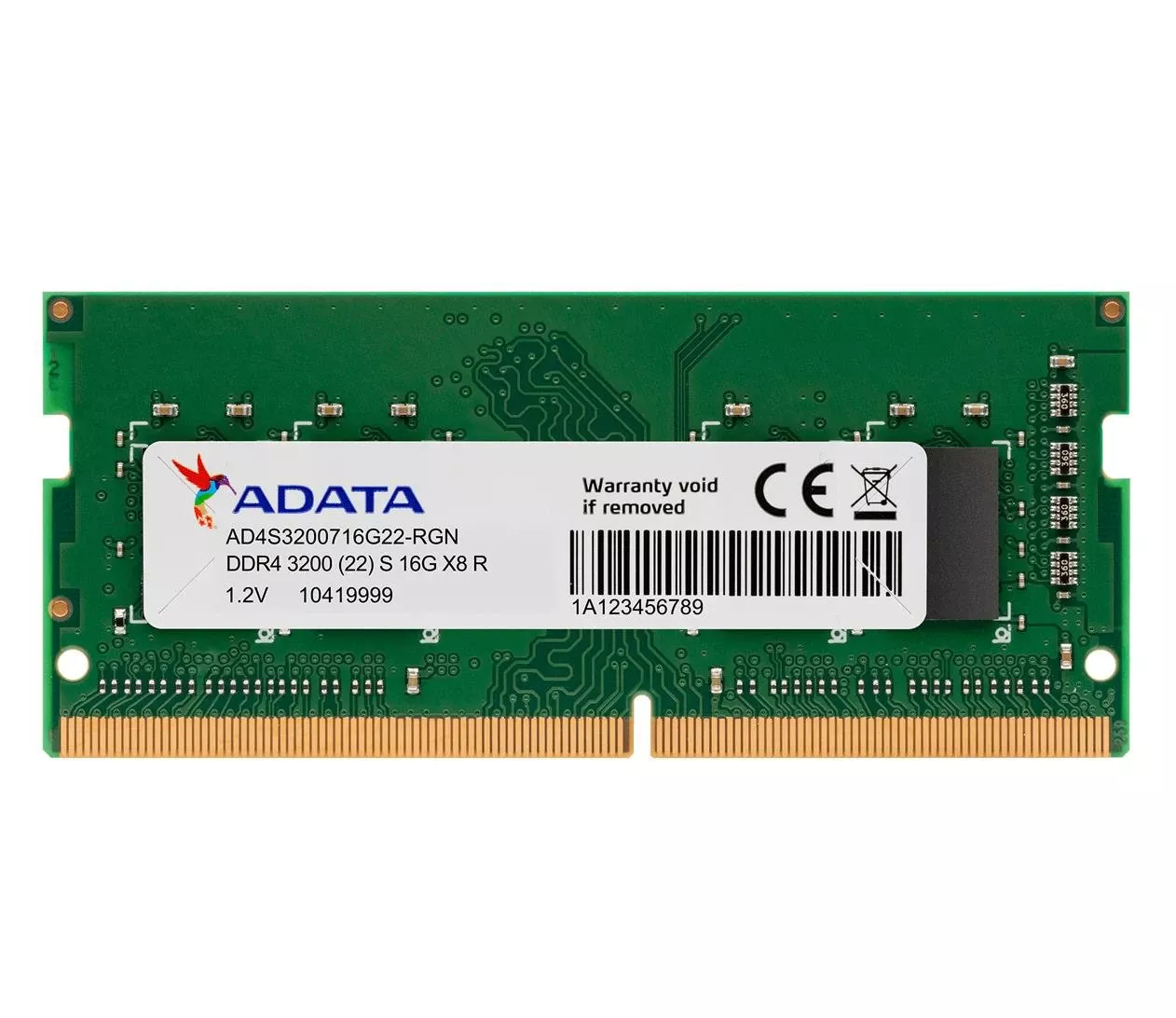 Оперативна пам'ять ADATA 16GB (1x16GB) 3200MHz CL22 (AD4S320016G22-SGN) EU