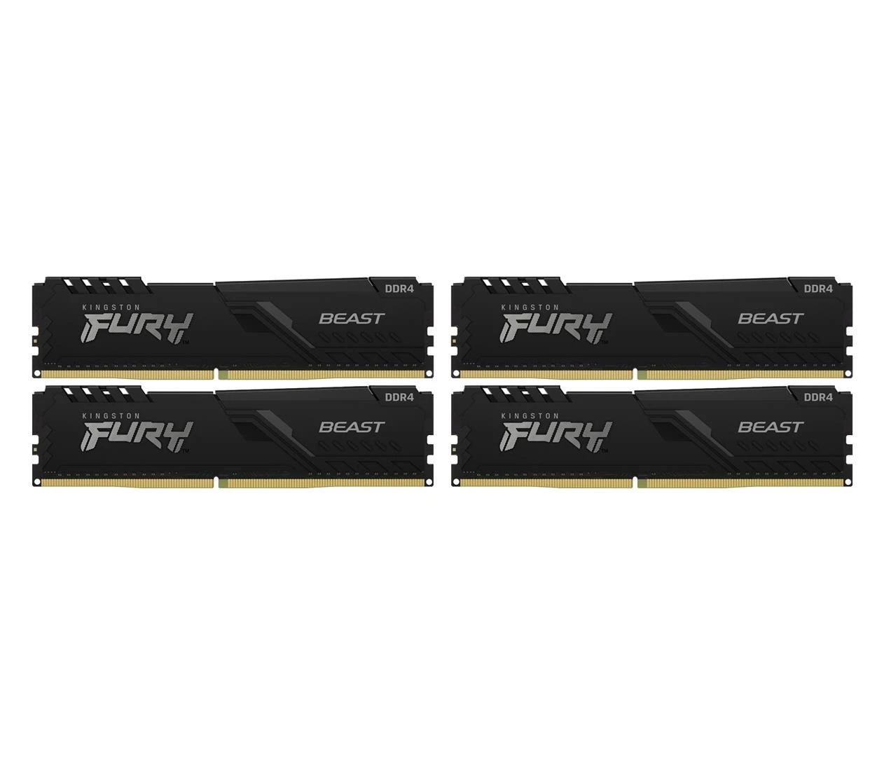Оперативная память Kingston FURY 64GB (4x16GB) 3200MHz CL16 Beast Black (KF432C16BB1K4/64) EU