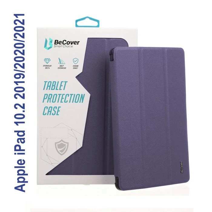 Чехол для планшета BeCover Tri Fold Soft TPU mount Apple Pencil Apple iPad 10.2 2019/2020/2021 Purple (706746) (UA)