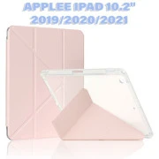 Чохол для планшета BeCover Ultra Slim Origami Transparent Apple Pencil Apple iPad 10.2 2019/2020/2021 Рожевий (711100) (UA)