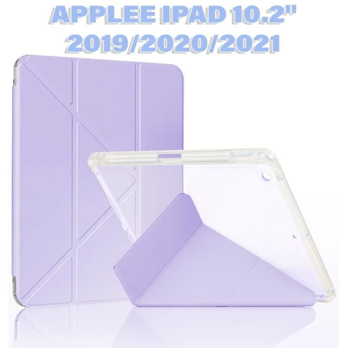 Чехол для планшета BeCover Ultra Slim Origami Transparent Apple Pencil Apple iPad 10.2 2019/2020/2021 Purple (711101) (UA)