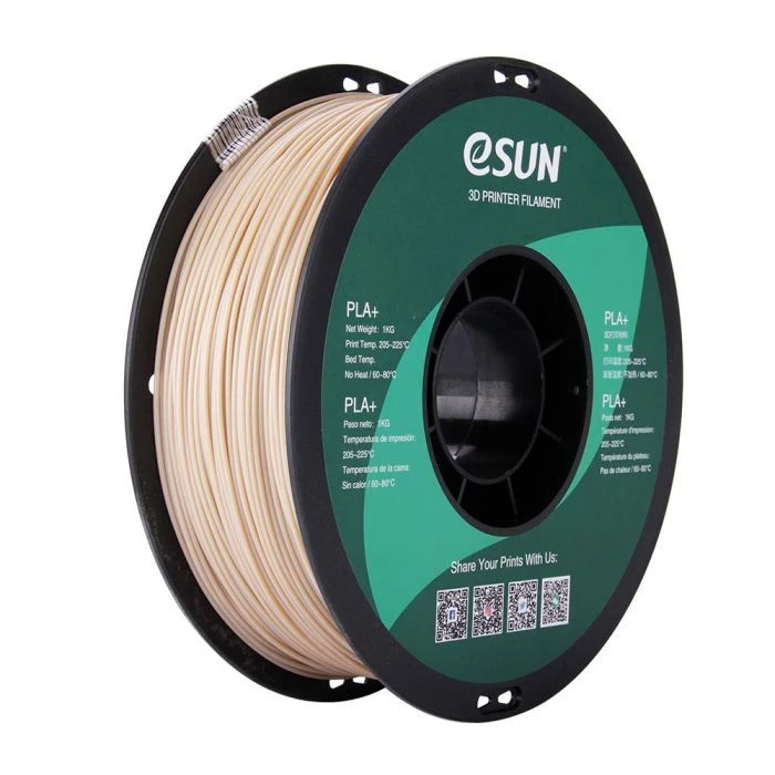 Пластик для 3D-принтера eSUN PLA+ P1.75мм, 1кг, Bone White (PLA+P175BW1) (UA)