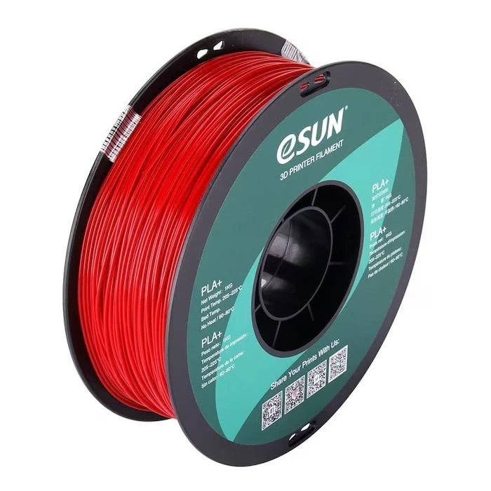 Пластик для 3D-принтера eSUN PLA+ P1.75мм, 1кг, Red (Fire engine) (PLA+P175FR1) (UA)