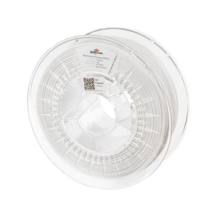 Пластик для 3D-принтера Spectrum PET-G Premium 1.75mm ARCTIC WHITE 1kg (RAL 9016) (80057) (UA)