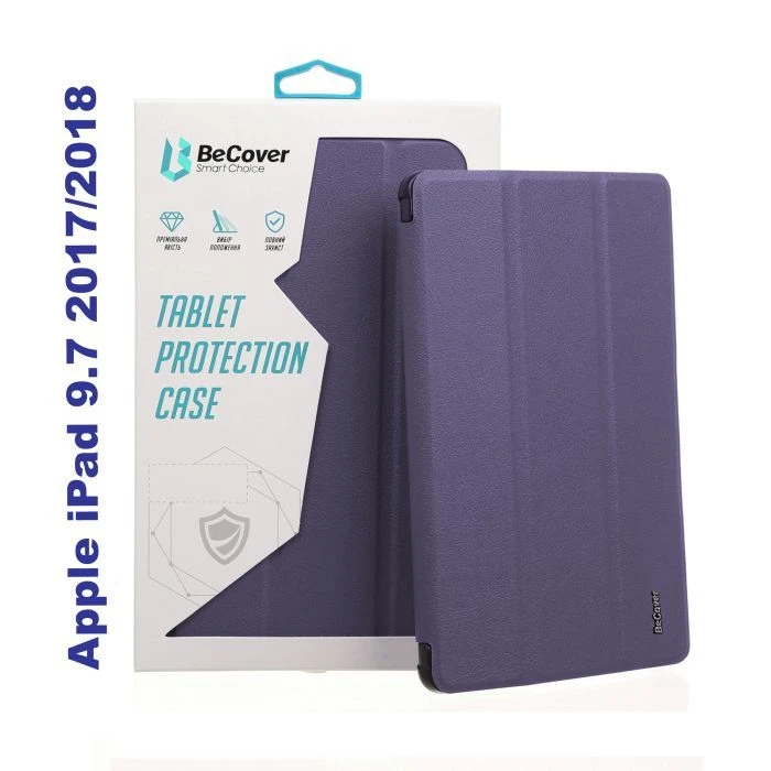 Чохол для планшета BeCover Tri Fold Soft TPU Silicone Apple iPad 9.7 2017/2018 A1822/A1823/A1893/A1954 Фіолетовий (706880) (UA)